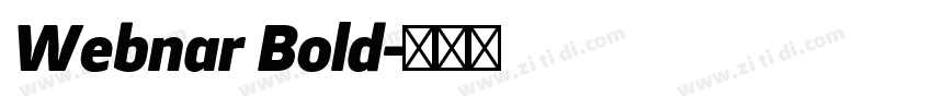 Webnar Bold字体转换